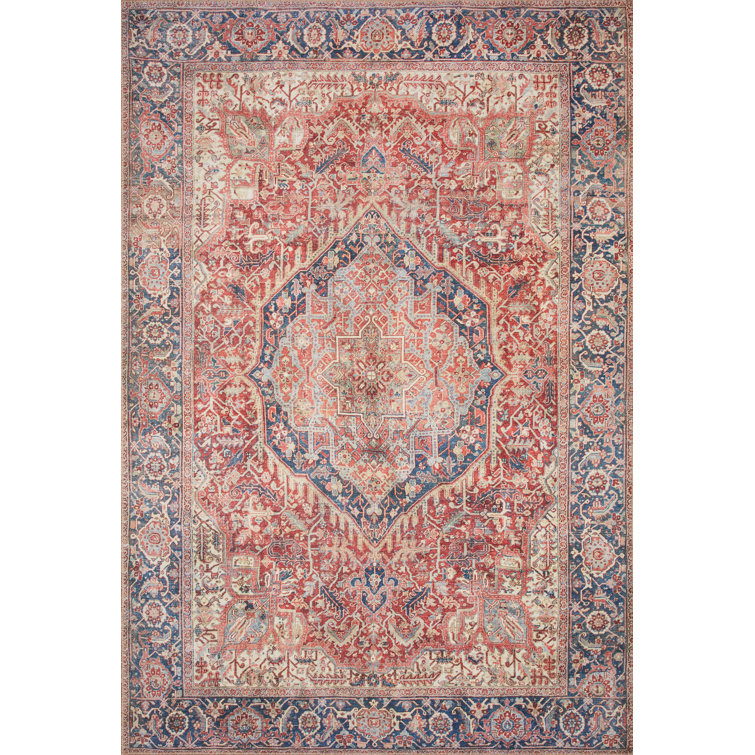 World Menagerie Annelore Oriental Area Rug in Red & Reviews Wayfair